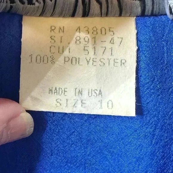 Joan Walters Petites Blue Jumpsuit Flight Suit Size 10
with Belt - Picture 4 of 7